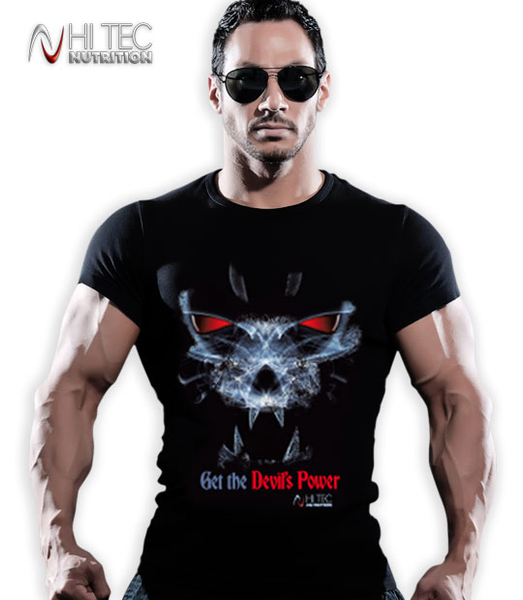 T-Shirt męski z nadrukiem Black Devil