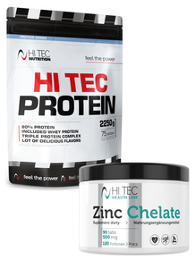 Hi Tec Protein - 2250g + Zinc Chelate - 90 tabletek