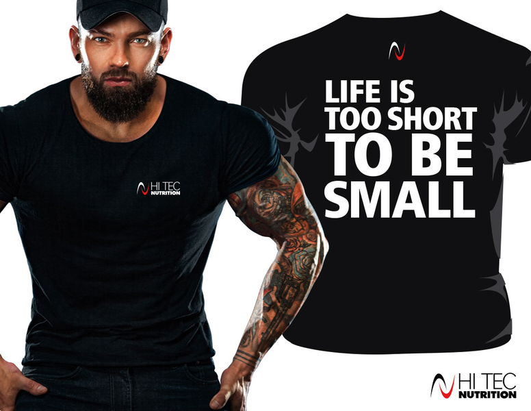 T-shirt męski nadruk LIFE IS TOO BE SHORT