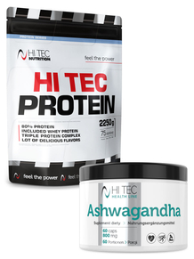 Hi Tec Protein - 2250g + Ashwagandha - 60 kapsułek gratis