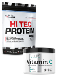 Hi Tec Protein - 2250g + Vitamin C 60 kapsułek