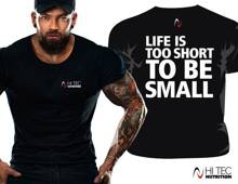 T-shirt męski nadruk LIFE IS TOO BE SHORT 